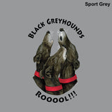 Adult Crewneck Sweatshirt - Design: Black Greyhounds Rooool!!!