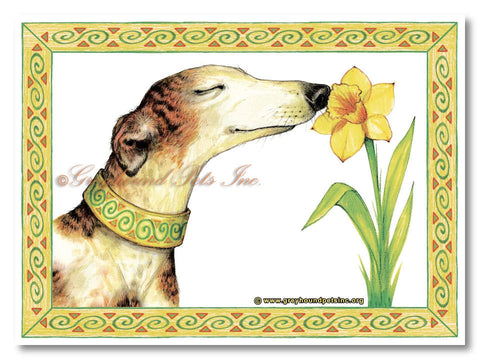 Youth Long Sleeve T-Shirt - Design: Daffodil - Adopt A Greyhound